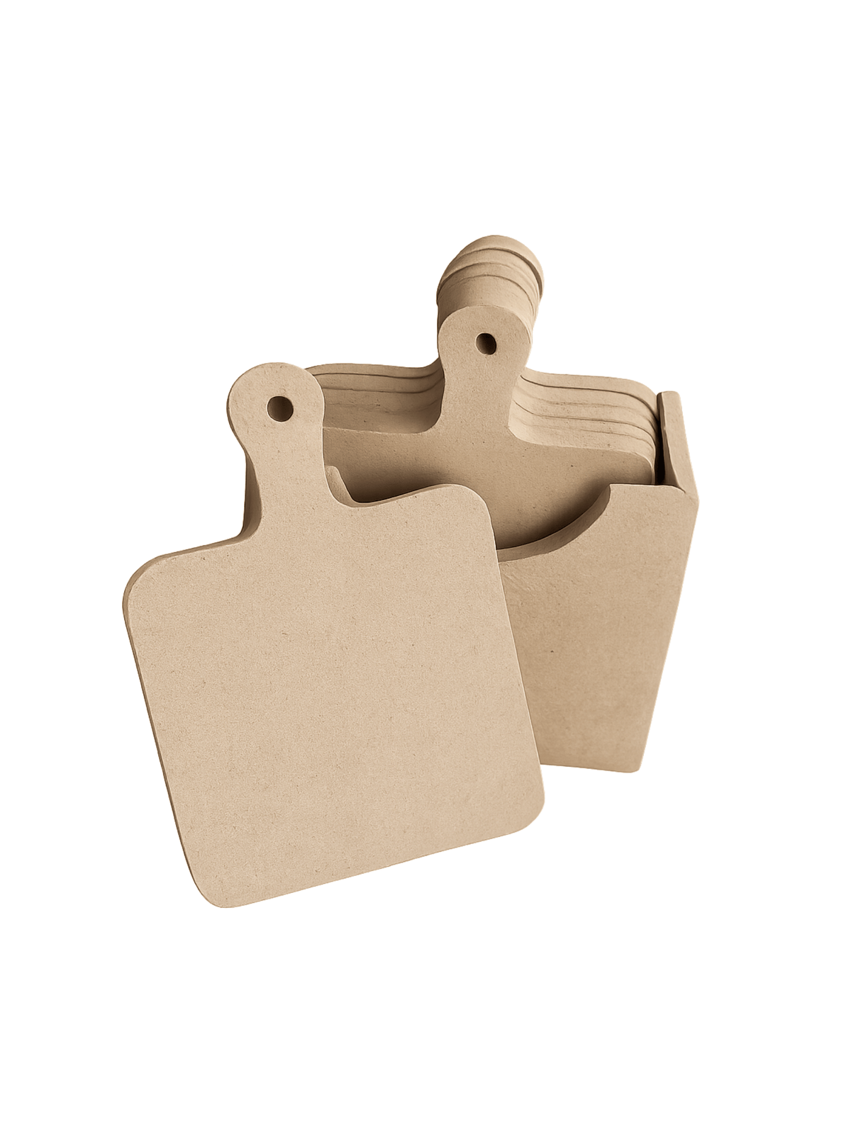 Posa Vasos Cuadrados en Mdf set