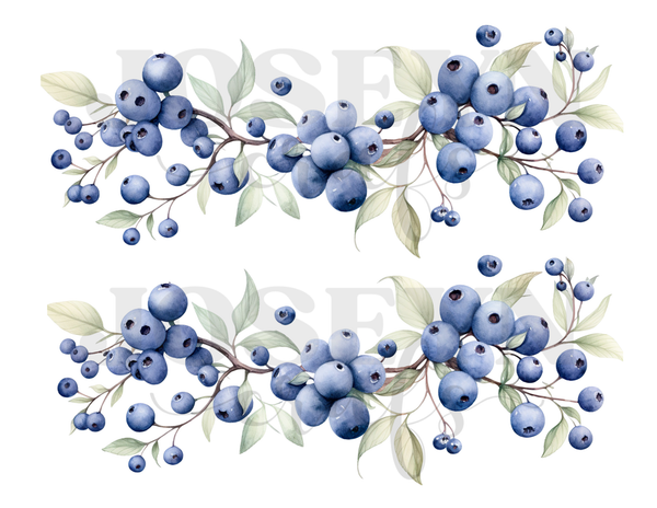 Calcomanias Textil Flores Azules