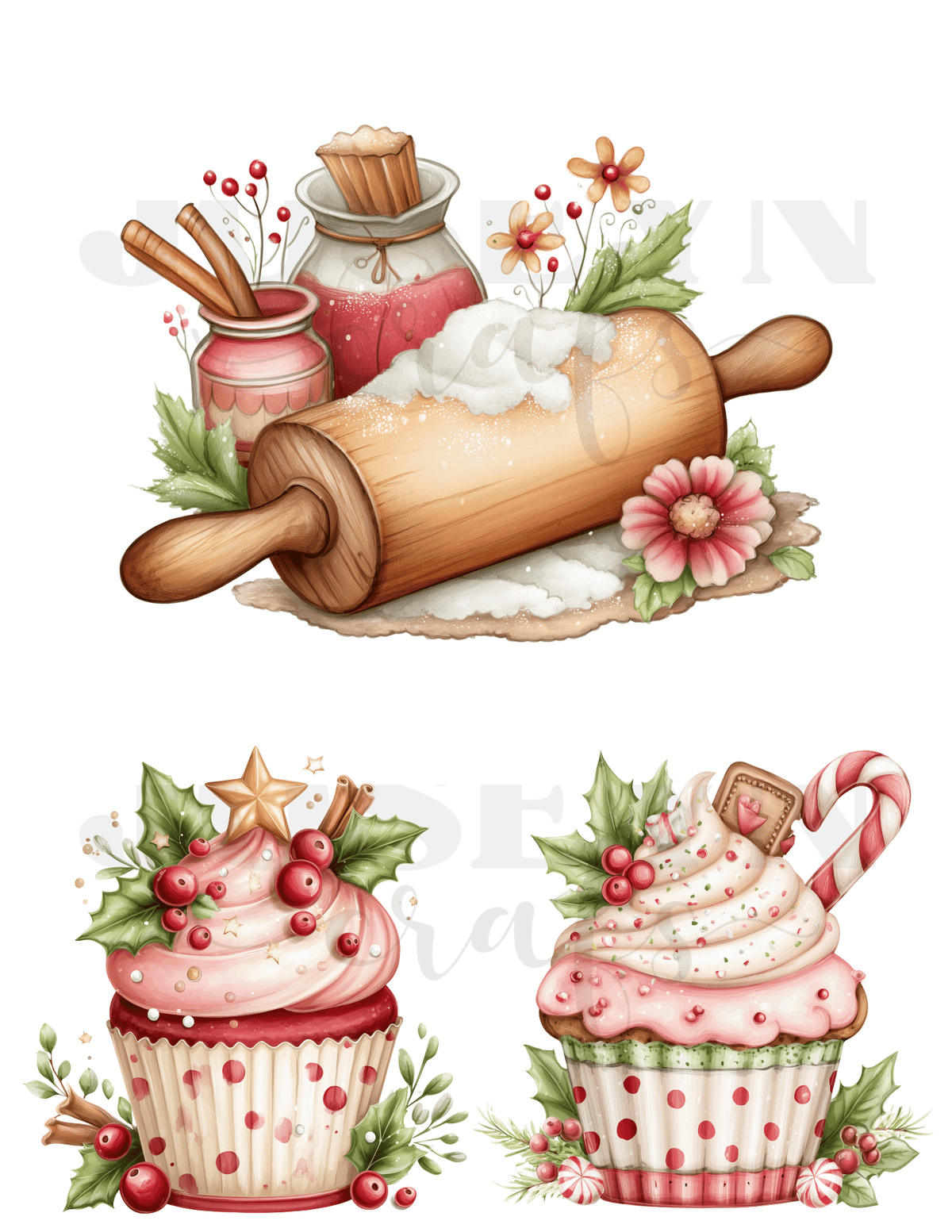 CALCOMANIA DULCE NAVIDAD