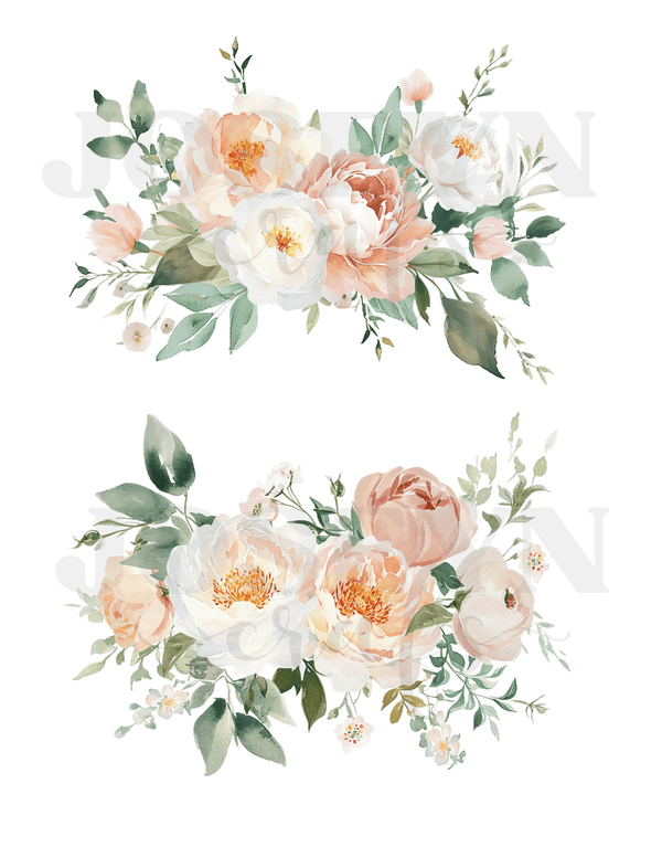 Calcomania al agua Flores de Verano