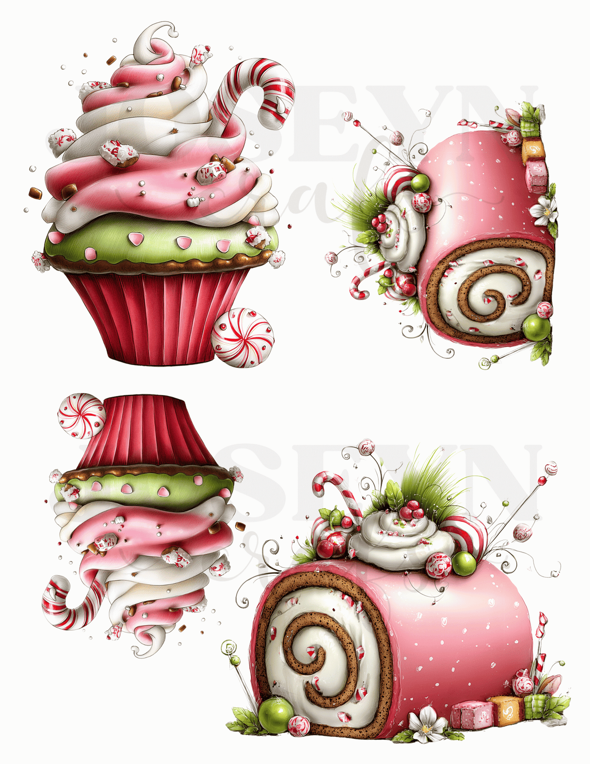 CALCOMANIA DULCE NAVIDAD
