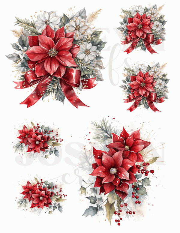 CALCOMANIA FLOR DE PASCUA