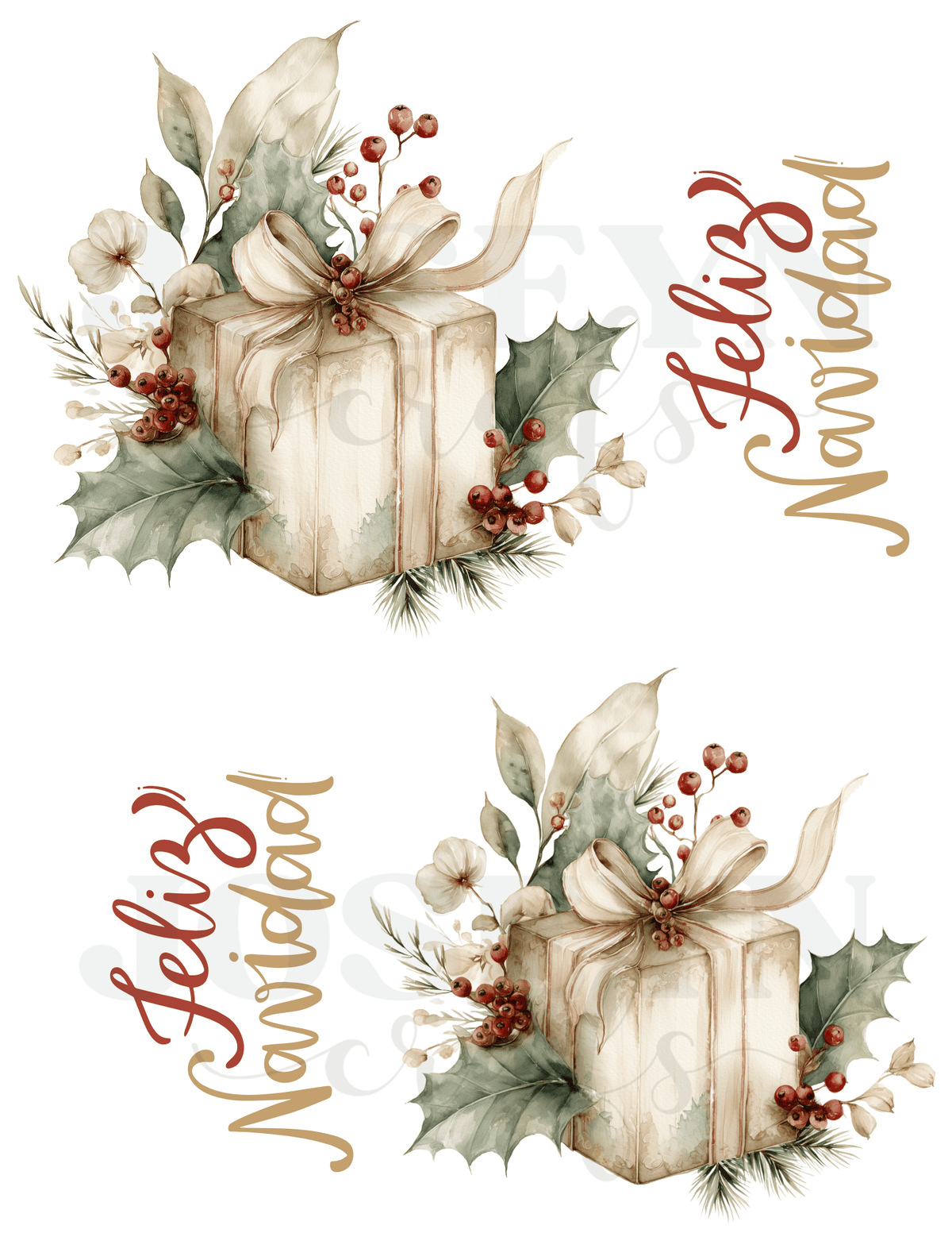 CALCOMANIA REGALOS DE NAVIDAD