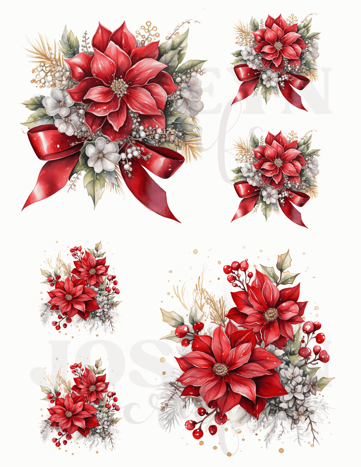 CALCOMANIA FLOR DE PASCUA