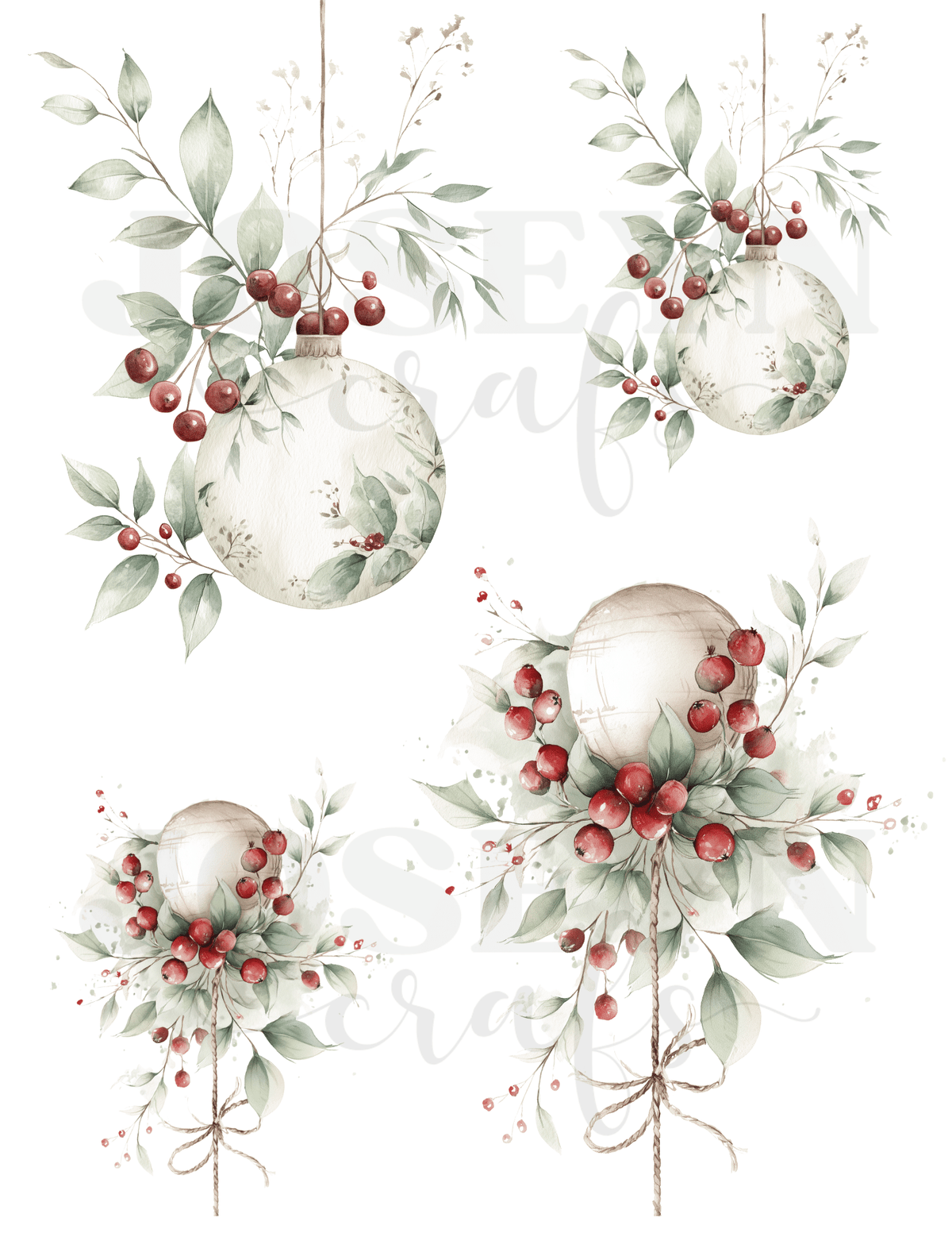 CALCOMANIA BOLAS DE NAVIDAD