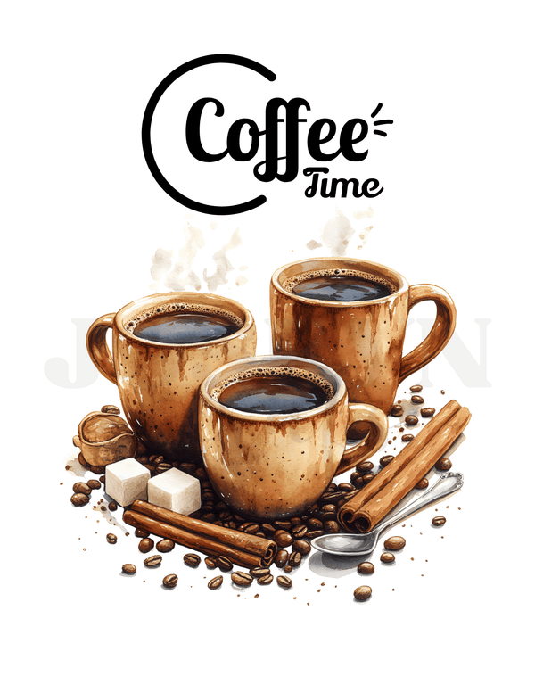 Calcomaia Coffe Time