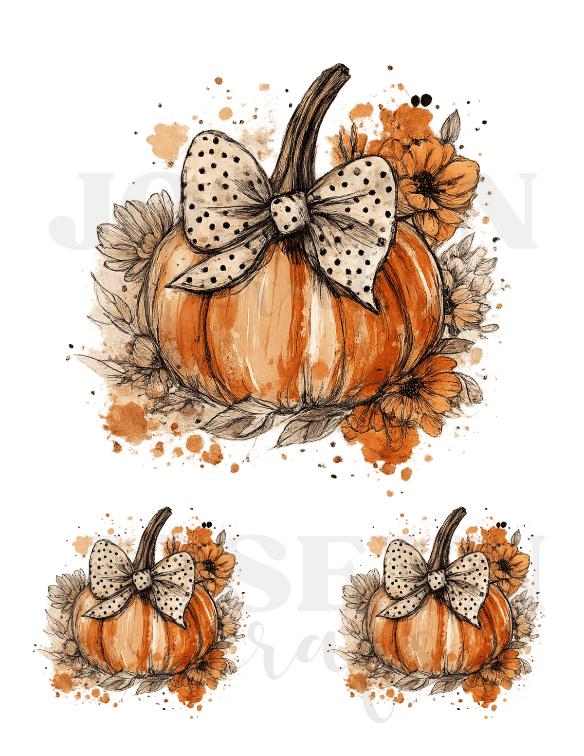CALCOMANIA CALABAZAS EN FLOR