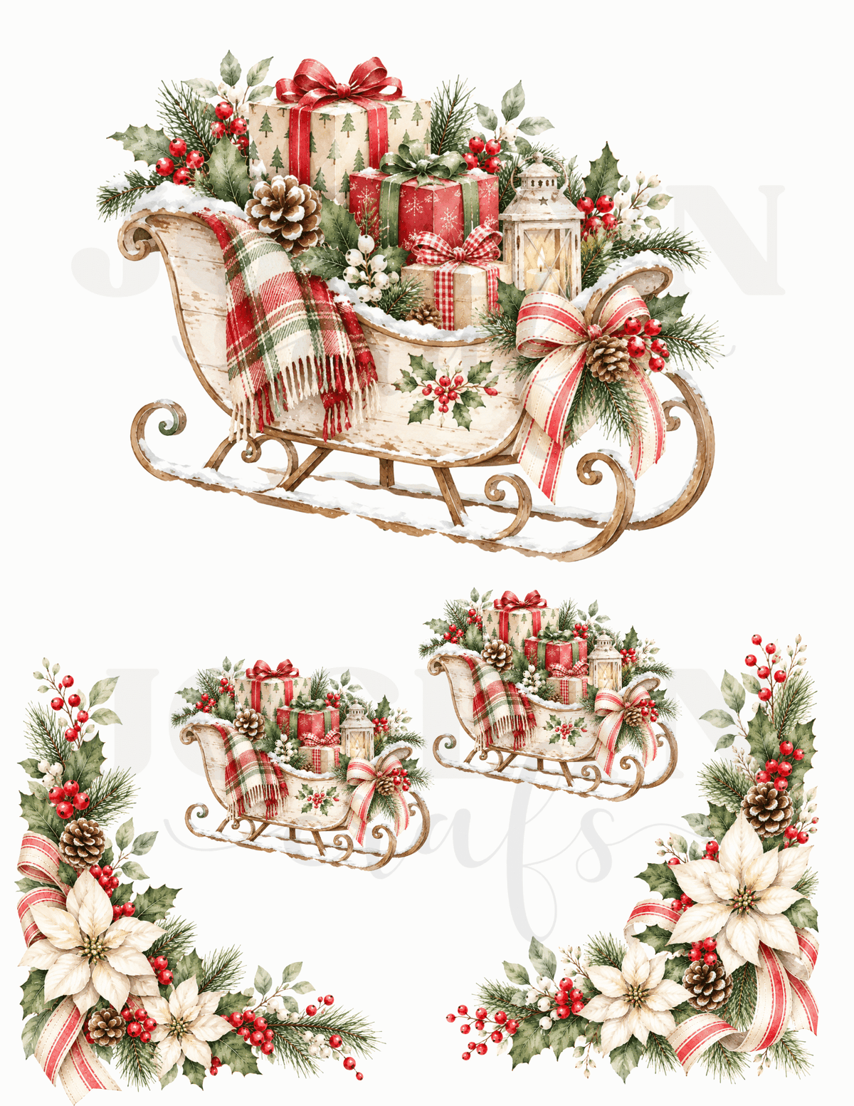 CALCOMANIA NAVIDAD CAROZA