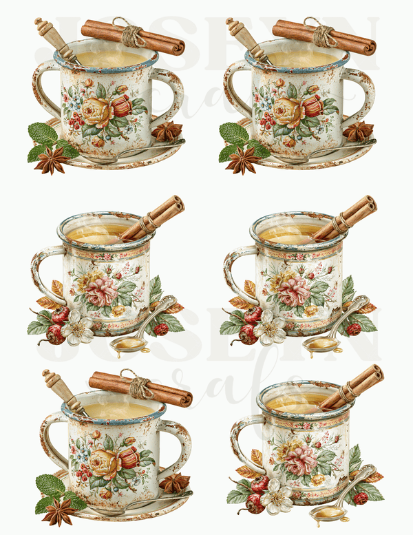 CALCOMANIA TAZAS CON CANELA 001