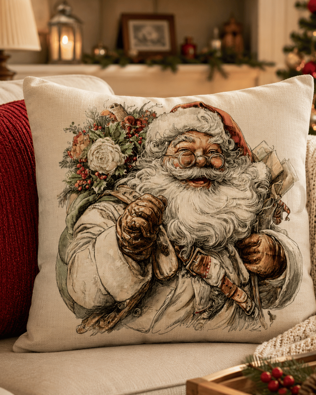 calcomania para cojines de navidad