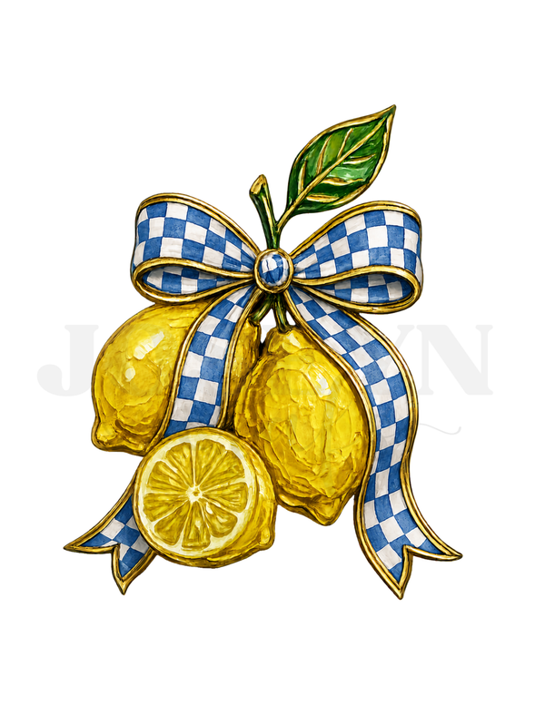 CALCOMANIA LAZOS DE LIMONES EN CUADROS
