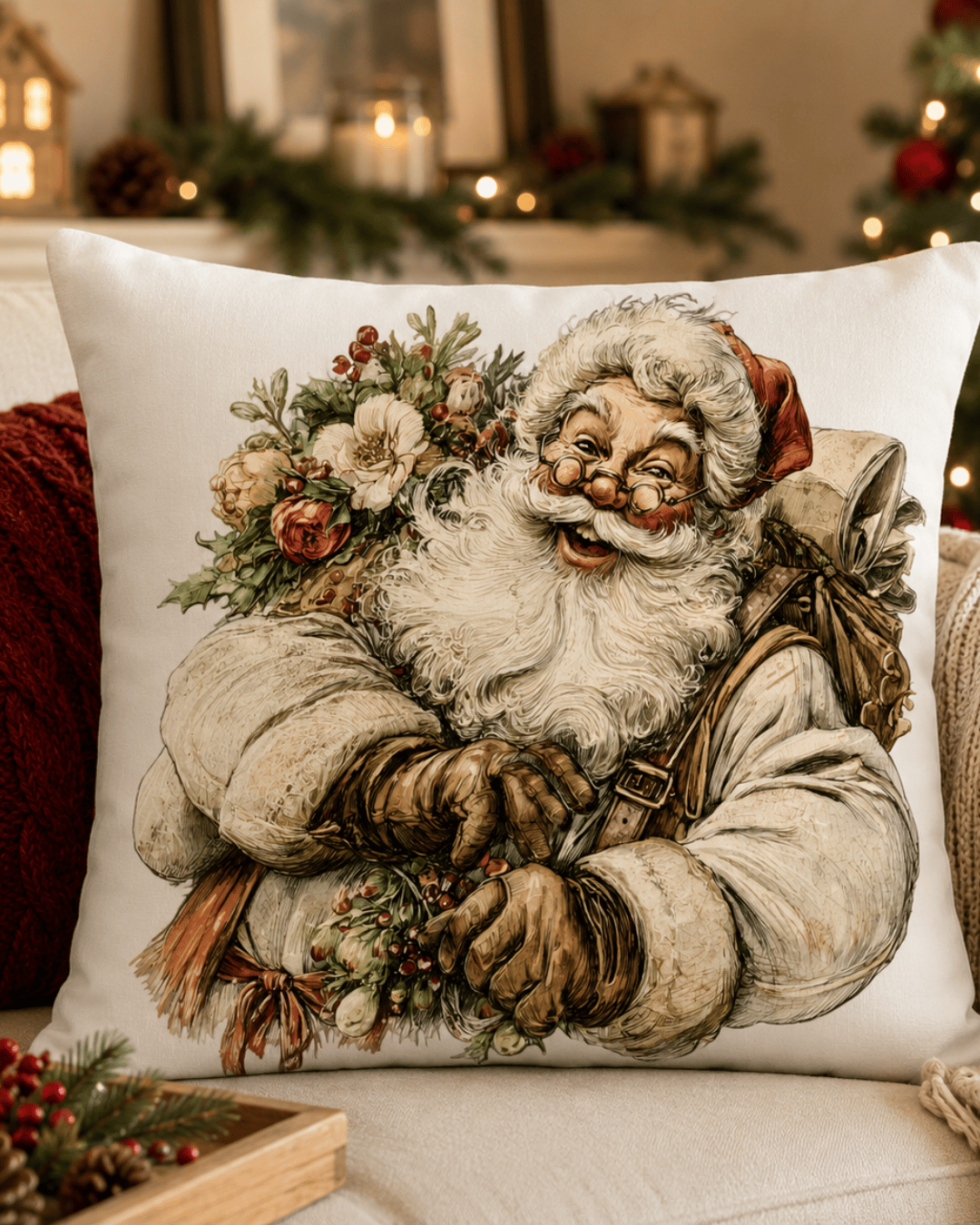 CALCOMANIA NAVIDAD EN COJINES