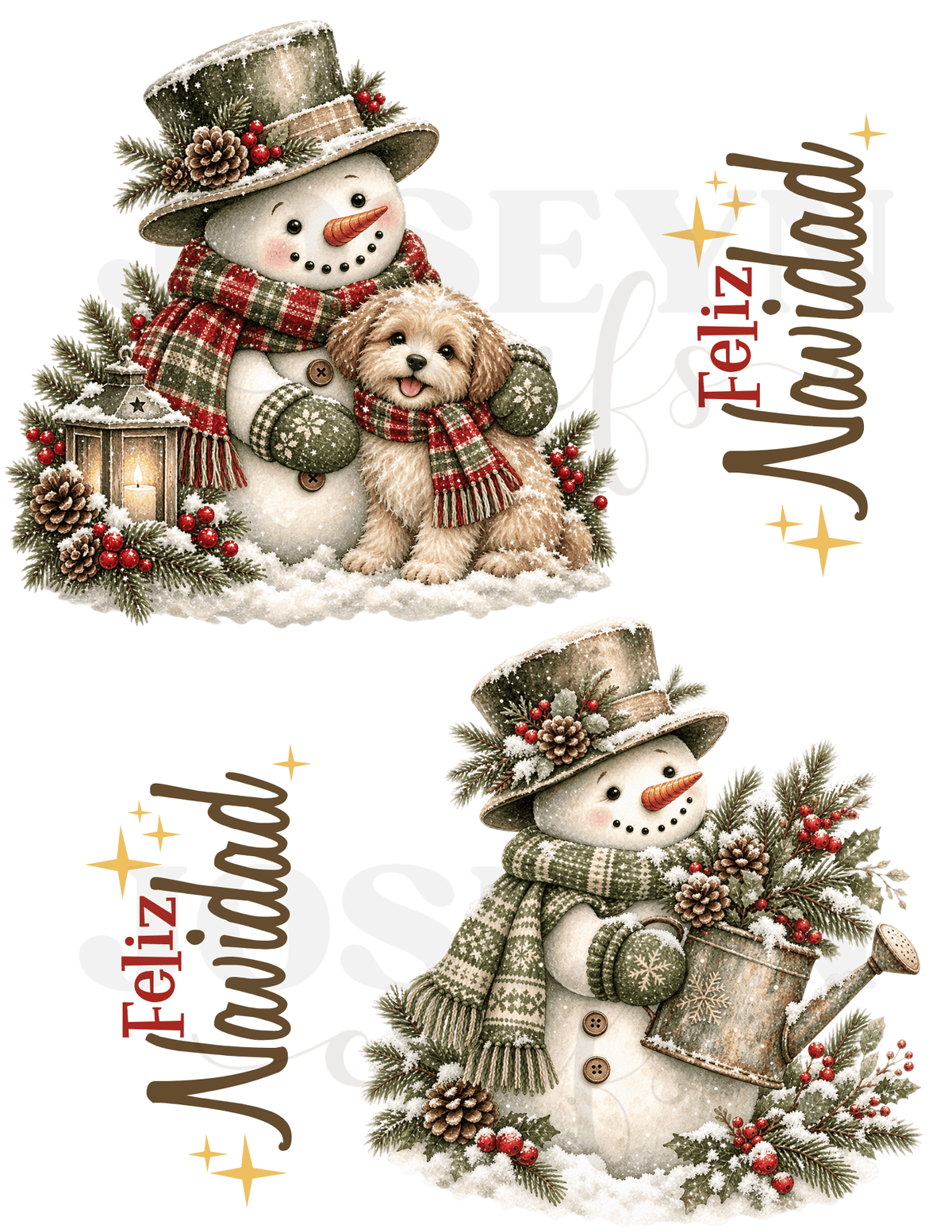 CALCOMANIA MUÑECO DE NAVIDAD 02