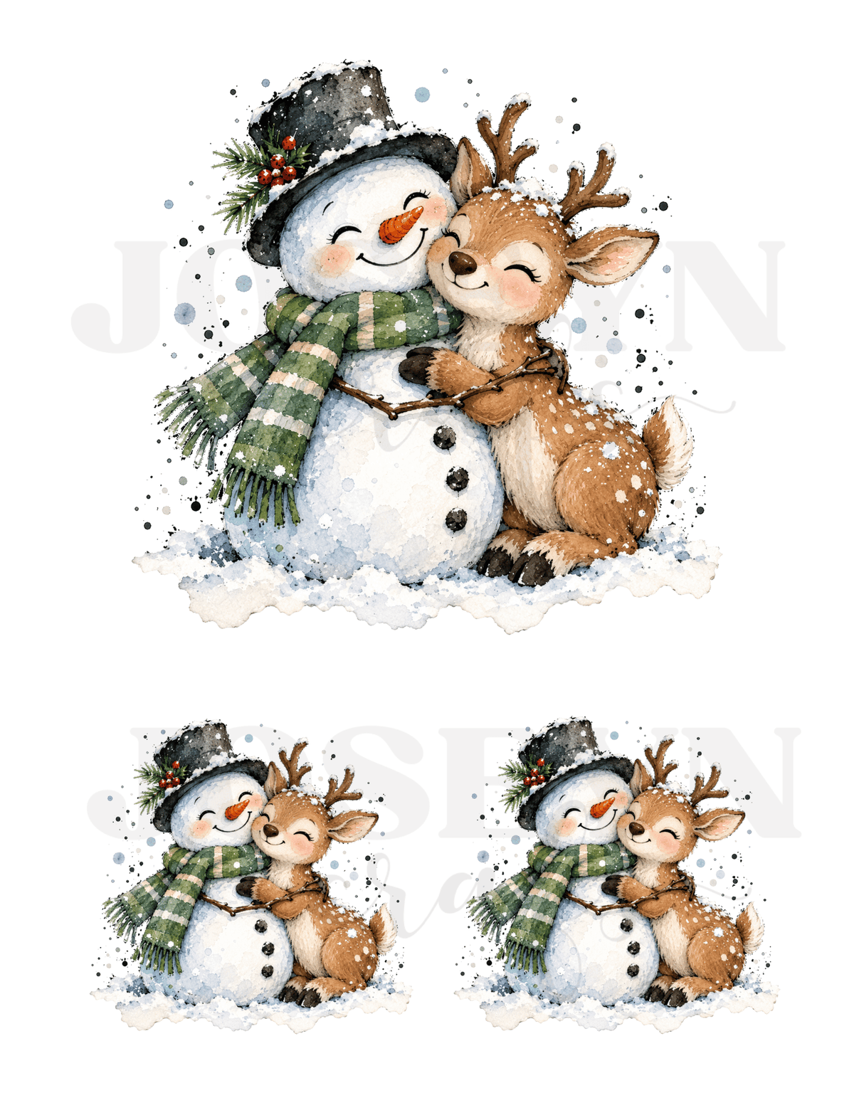 CALCOMANIA MUÑECO DE  NAVIDAD