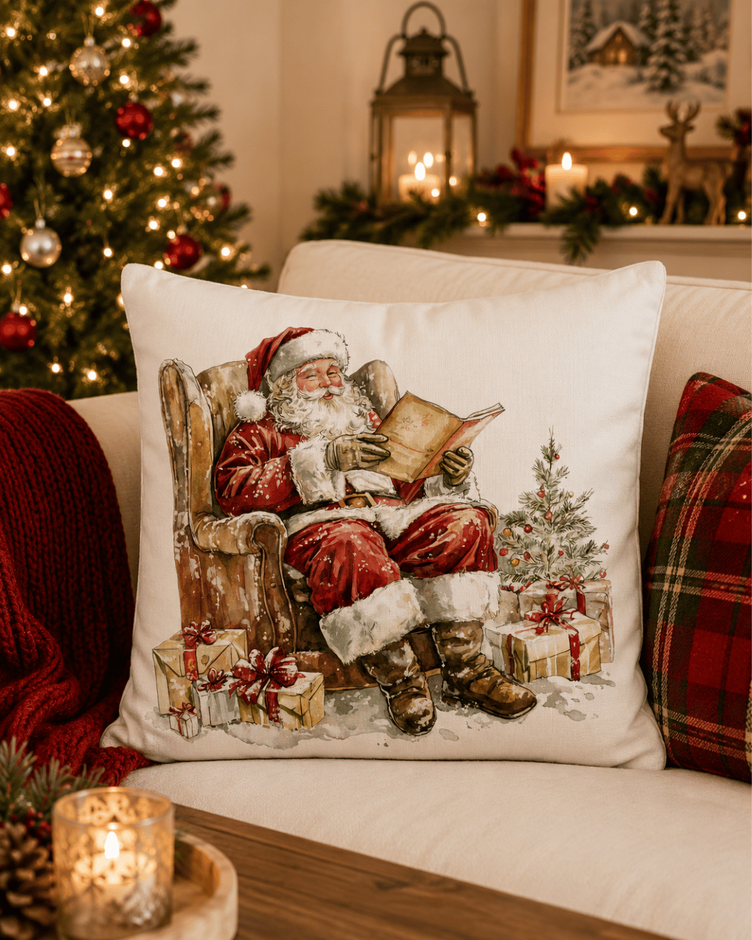 CALCOMANIA NAVIDAD EN COJINES