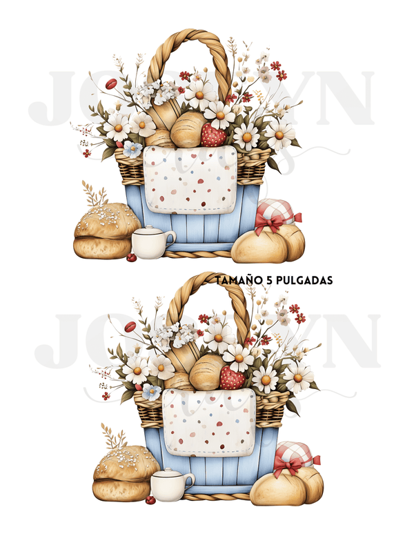 Calcomanias al Agua Canastas Azules