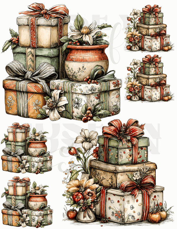 CALCOMANIAS REGALOS DE NAVIDAD 01