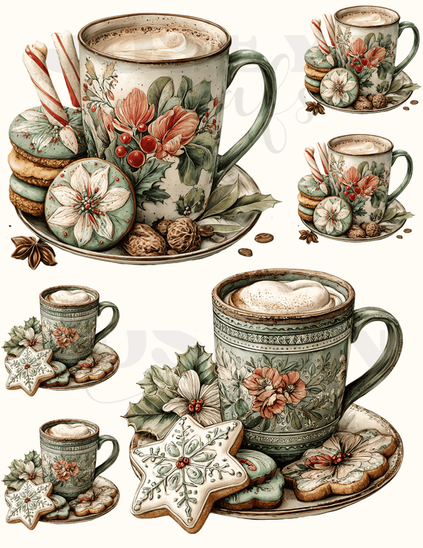 CALCOMANIAS TAZAS DE NAVIDAD 01