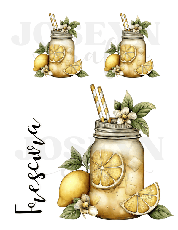 CALCOMANIA LIMONADA Y LIMONES