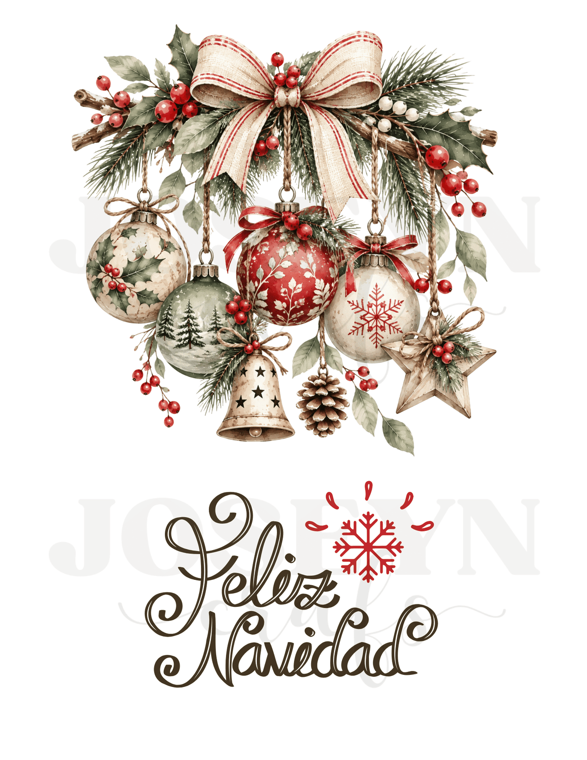 CALCOMANIA BOLAS DE NAVIDAD