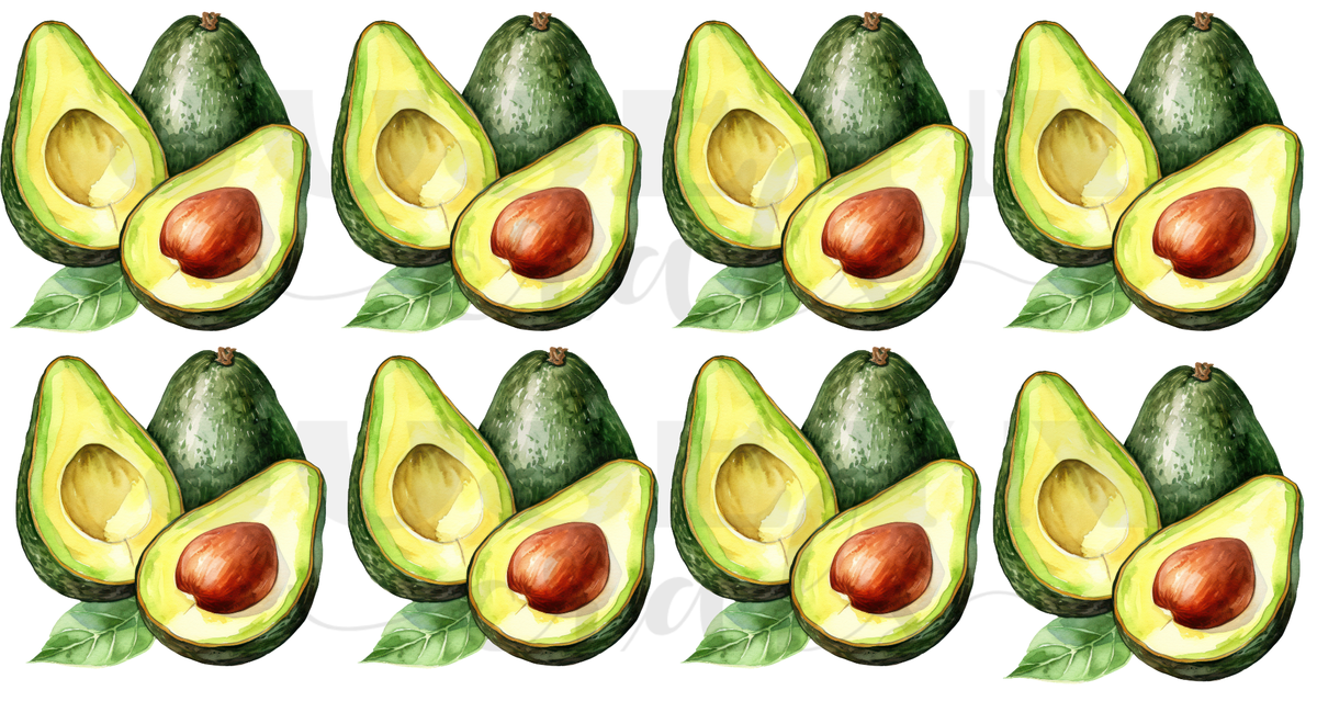 Calcomania Aguacates en UV