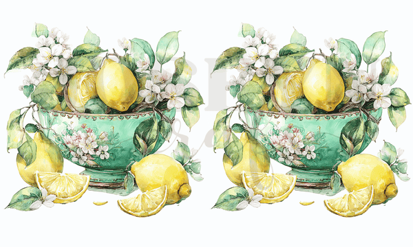 Calcomania Textil Canastas de Limones