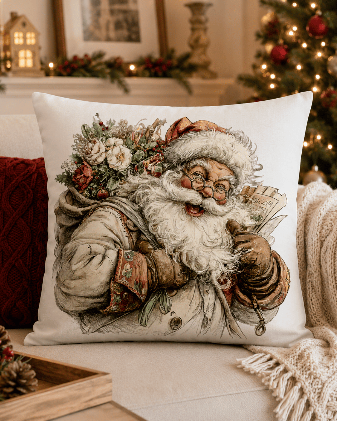 calcomania para cojines de navidad