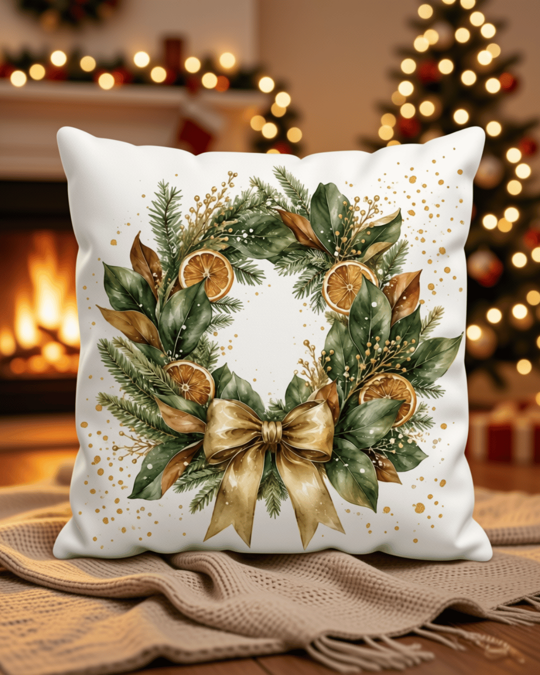 CALCOMANIA NAVIDAD EN COJINES