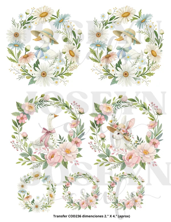 Hydrotransferable decal – Flower Wreath – Code 236