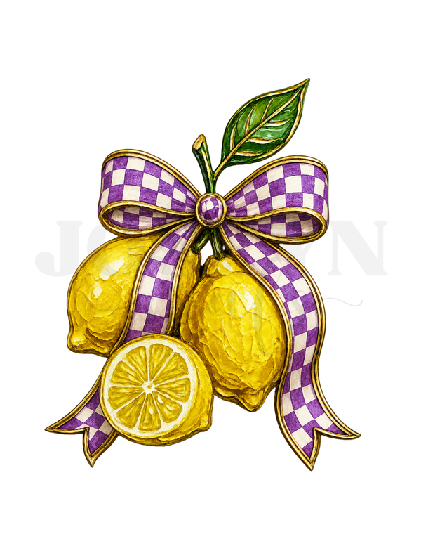 calcomania lazos y cuadros violeta