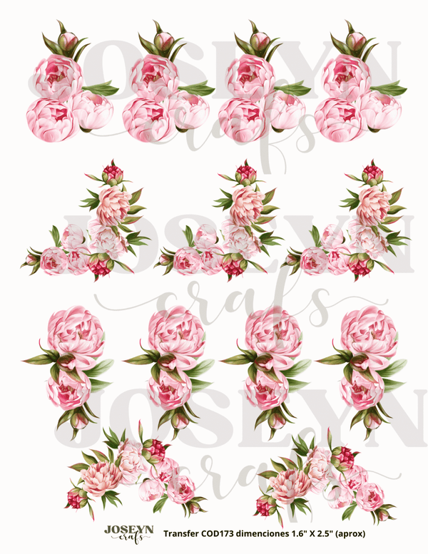 Calcomanía hidrotransferible – Flor01– Código173