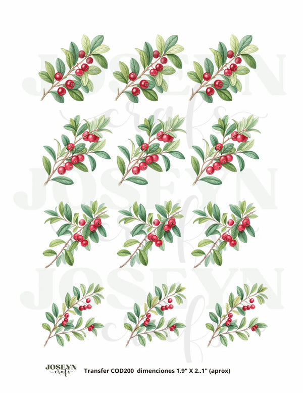 Water-transferable decal – Foliage – Code 200