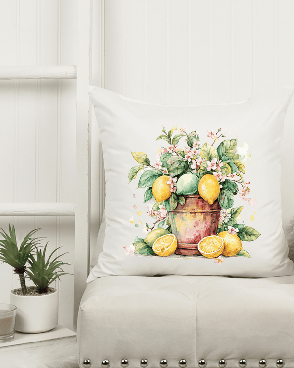 Calcomania Textil Limones Amarillos de Primavera