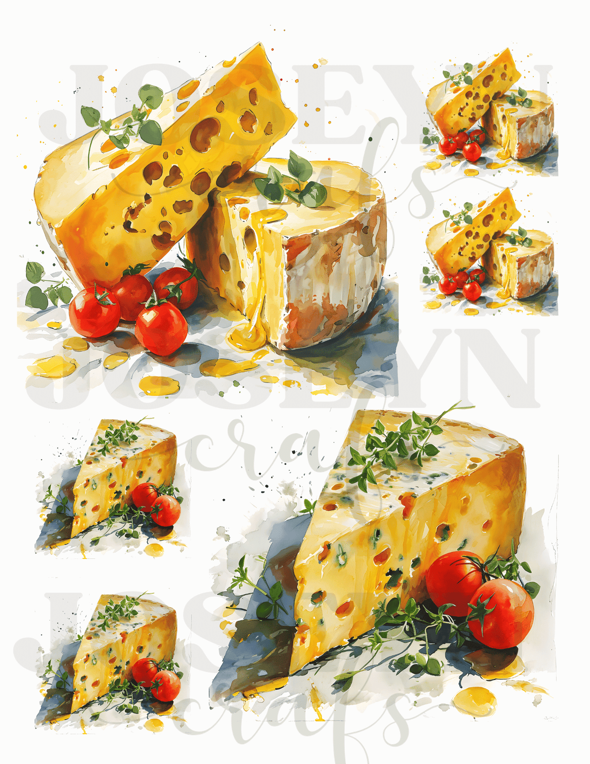 Water Decals Cheeses