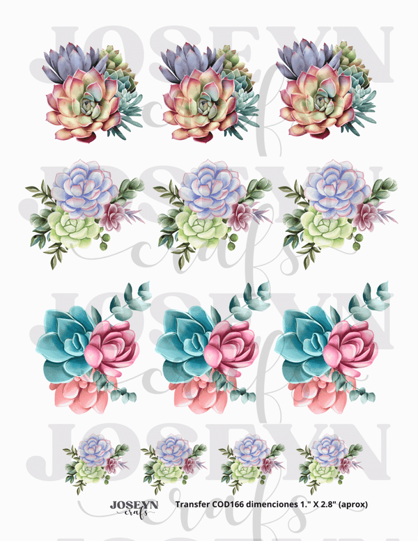 Calcomanía hidrotransferible – Cactus04– Código166