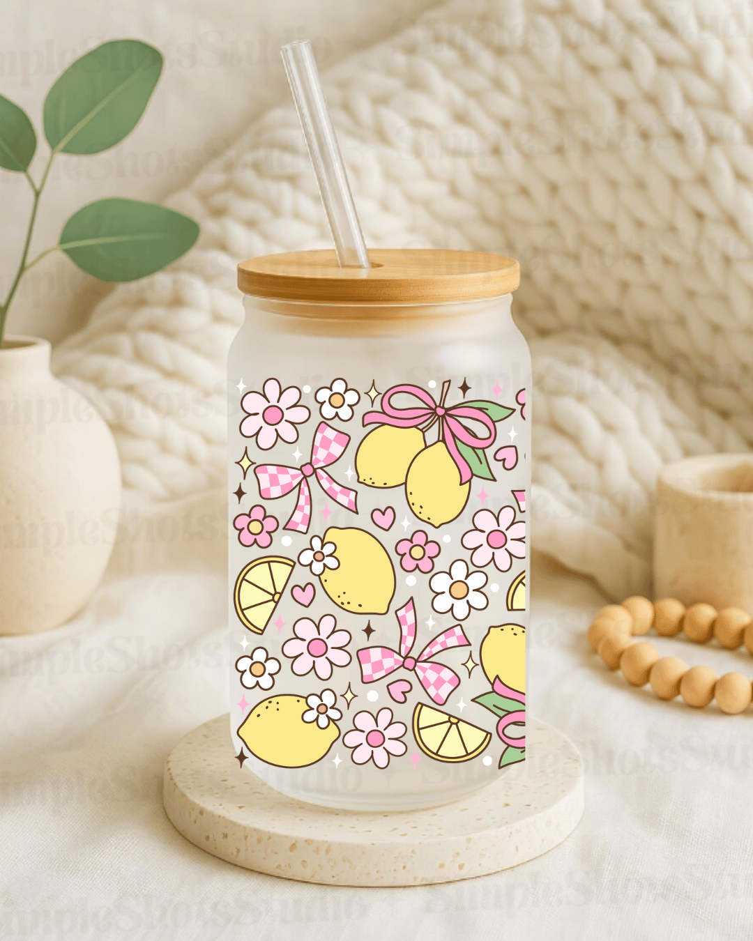 Calcomanias para Vasos Limones de Verano