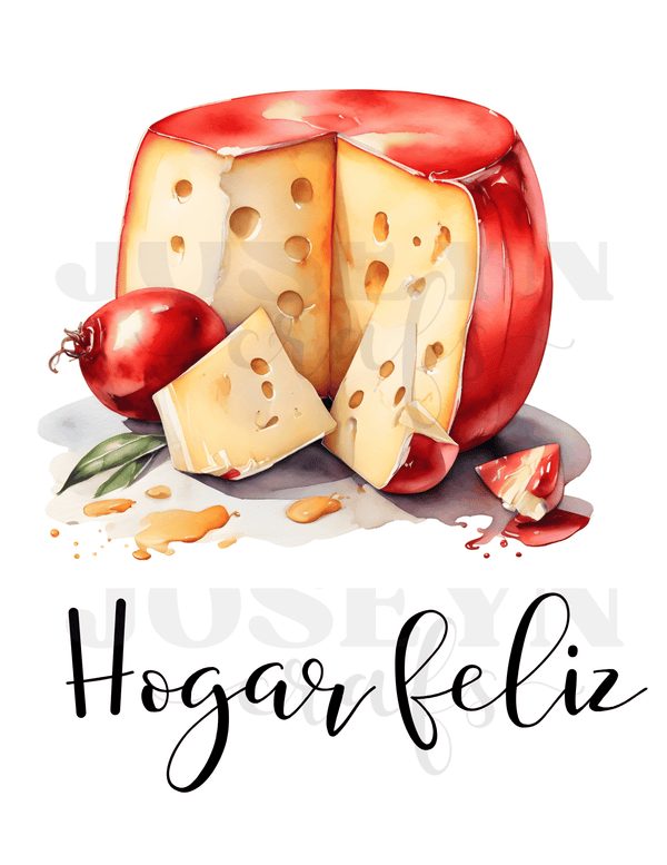 Calcomania Queso Rojo Feliz