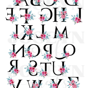 Calcomanía hidrotransferible – ABC Flores– Código203