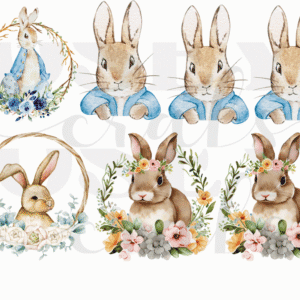 Conejos y Coronas UV-dtf