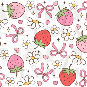 Fresas y Lazos en UV-Dtf