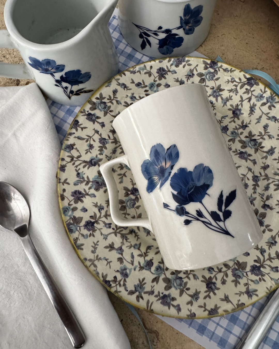 Calcomanía hidrotransferible – Flor Azul02– Código180