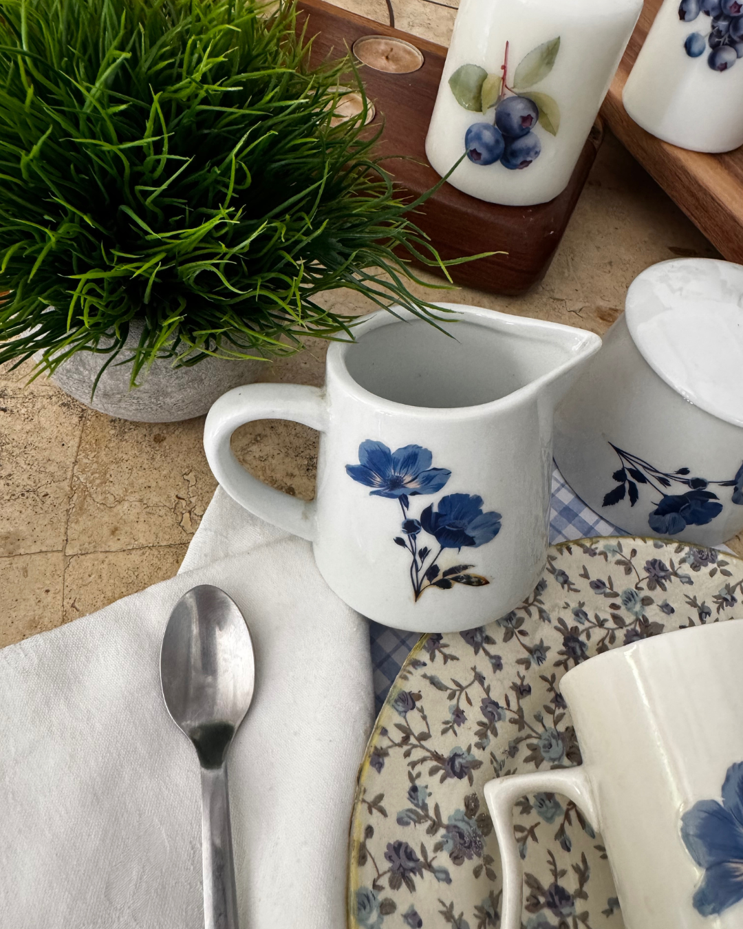 Calcomanía hidrotransferible – Flor Azul02– Código180 - Imagen 3