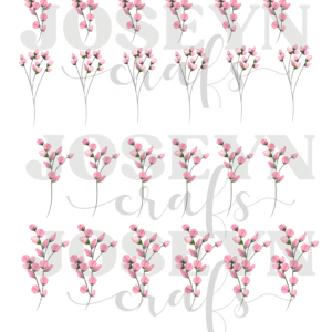 Calcomanía hidrotransferible – Follaje Rosa– Código175