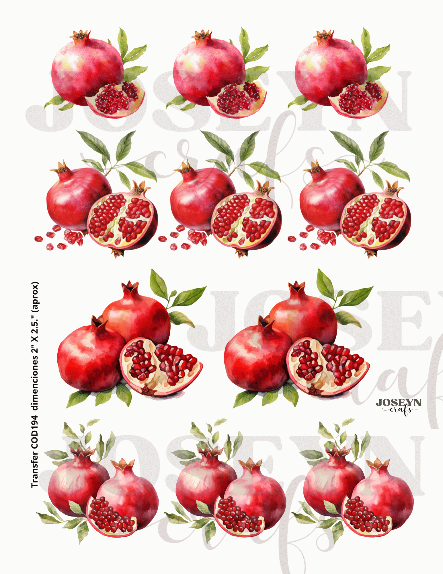 Calcomanía hidrotransferible – Granadas Código194