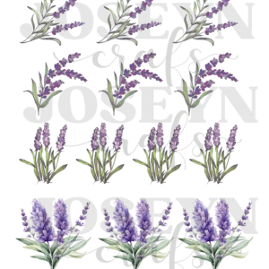 Calcomanía hidrotransferible – Lavandas Código195