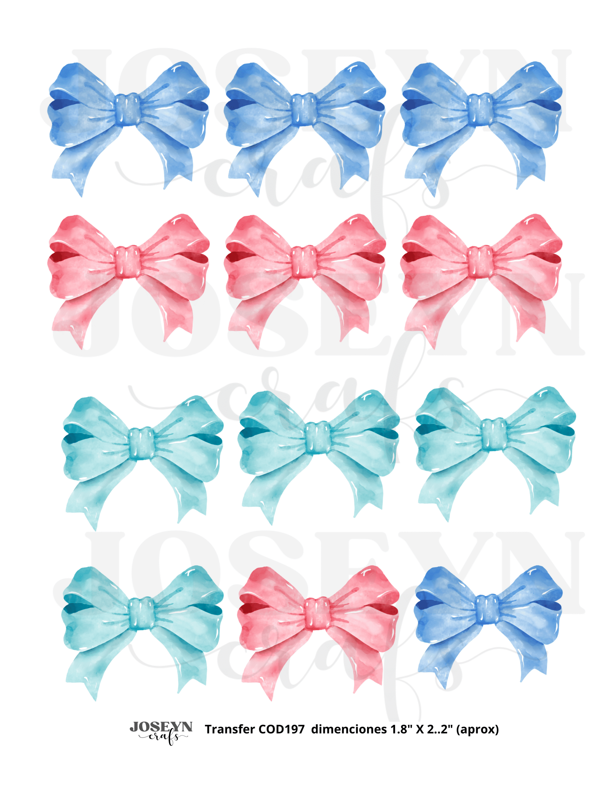 Calcomanía hidrotransferible – Lazos01– Código197