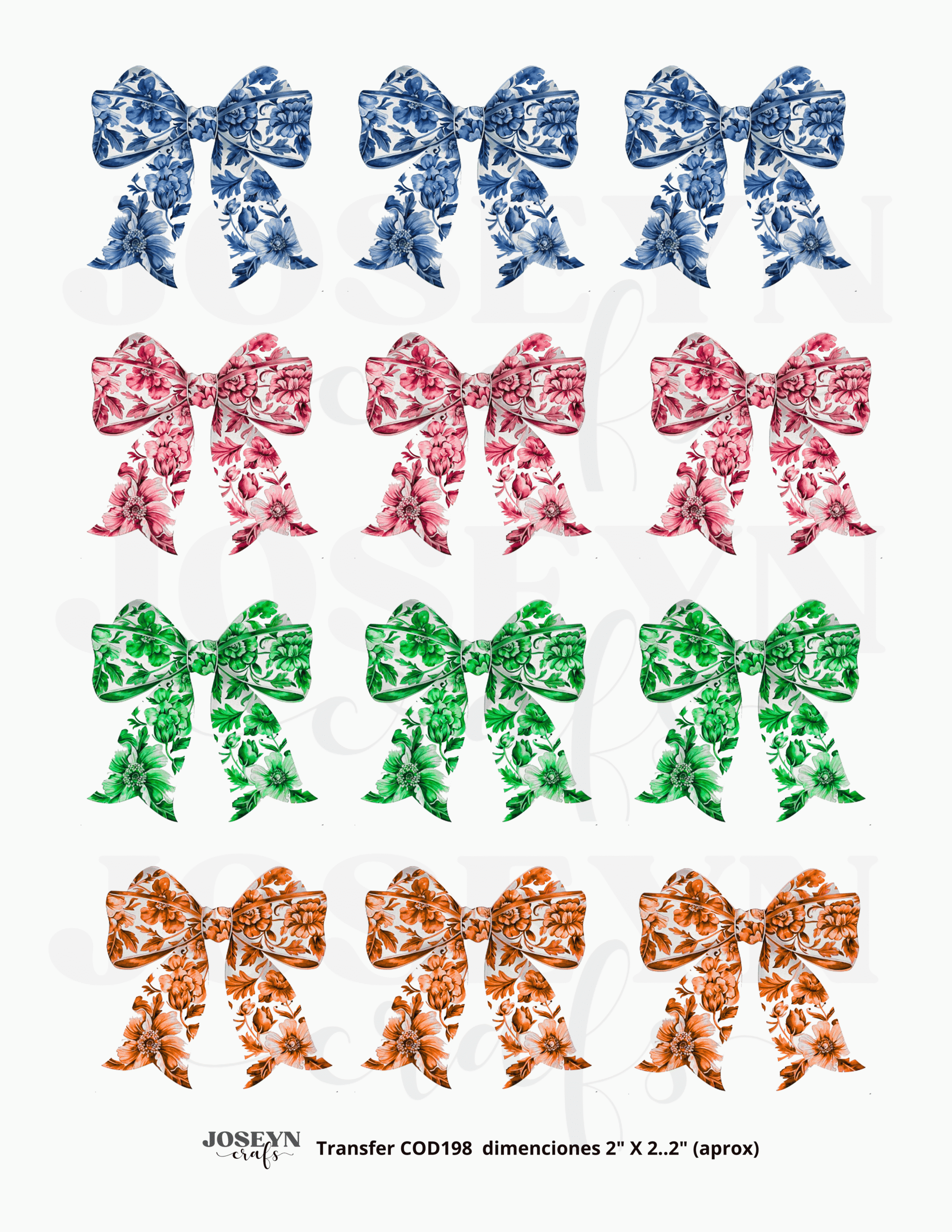 Calcomanía hidrotransferible – Lazos 02– Código198