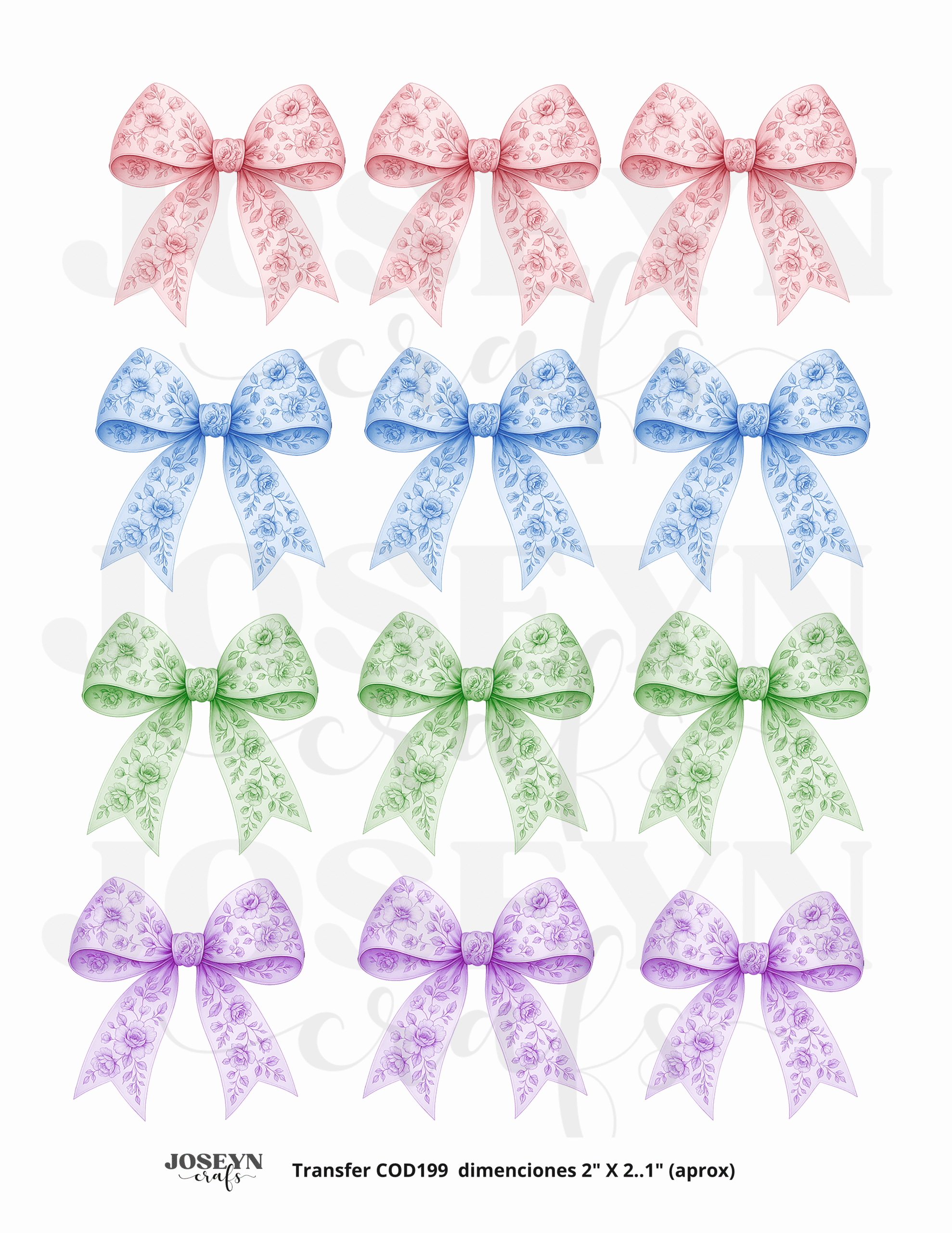 Calcomanía hidrotransferible – Lazos 03– Código199