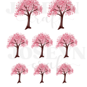 Calcomanía hidrotransferible – Arbol Rosa– Código185