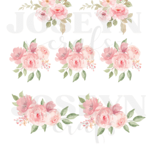 Calcomanía hidrotransferible – Rosas Rosada02– Código186